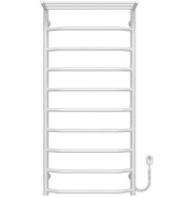 Электрический полотенцесушитель Deffi Трапеция с полкой П10 500х1100 правое подключение белый C.TP.110.50.10.E.W.R.5