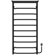 Электрический полотенцесушитель Deffi Трапеция с полкой П10 500х1100 правое подключение черный C.TP.110.50.10.E.B.R.5