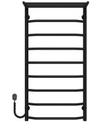 Электрический полотенцесушитель Deffi Трапеция с полкой П9 500х1000 левое подключение черный C.TP.100.50.9.E.B.L.5