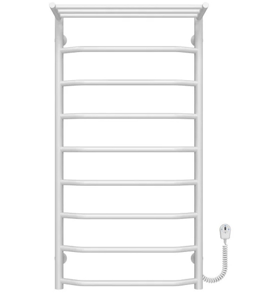 Електрична сушарка для рушників Deffi Трапеція з полицею П9 500х1000 праве підключення білий C.TP.100.50.9.E.W.R.5