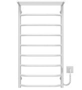 Электрический полотенцесушитель Deffi Трапеция с полкой П9 500х1000 правое подключение WD03 белый C.TP.100.50.9.E.W.R.3