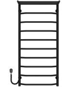 Электрический полотенцесушитель Deffi Трапеция с полкой П10 500х1100 левое подключение черный C.TP.110.50.10.E.B.L.5