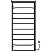 Электрический полотенцесушитель Deffi Трапеция с полкой П10 500х1100 правое подключение черный C.TP.110.50.10.E.B.R.5