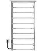 Електрична сушарка для рушників Deffi Трапеція з полицею П10 500х1100 ліве підключення JD03 хром C.TP.110.50.10.E.C.L.1