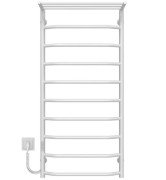 Электрический полотенцесушитель Deffi Трапеция с полкой П10 500х1100 левое подключение WD03 белый C.TP.110.50.10.E.W.L.3