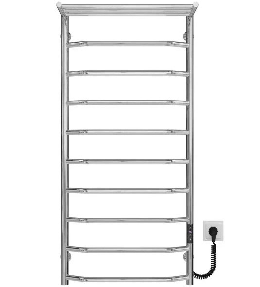 Електрична сушарка для рушників Deffi Трапеція з полицею П10 500х1100 праве підключення JD03 хром C.TP.110.50.10.E.C.R.1