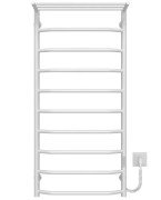 Электрический полотенцесушитель Deffi Трапеция с полкой П10 500х1100 правое подключение WD03 белый C.TP.110.50.10.E.W.R.3