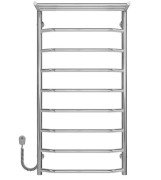 Електрична сушарка для рушників Deffi Трапеція з полицею П9 500х1000 ліве підключення хром C.TP.100.50.9.E.C.L.5