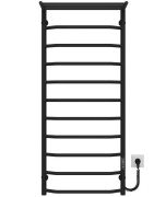 Электрический полотенцесушитель Deffi Трапеция с полкой П11 500х1200 правое подключение JD03 черный C.TP.120.50.11.E.B.R.1