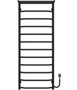 Электрический полотенцесушитель Deffi Трапеция с полкой П12 500х1300 правое подключение черный C.TP.130.50.12.E.B.R.5