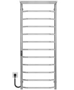 Электрический полотенцесушитель Deffi Трапеция с полкой П12 500х1300 левое подключение JD03 хром C.TP.130.50.12.E.C.L.1