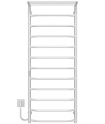 Электрический полотенцесушитель Deffi Трапеция с полкой П12 500х1300 левое подключение WD03 белый C.TP.130.50.12.E.W.L.3