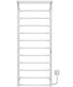 Электрический полотенцесушитель Deffi Трапеция с полкой П12 500х1300 правое подключение WD03 белый C.TP.130.50.12.E.W.R.3