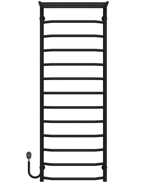 Электрический полотенцесушитель Deffi Трапеция с полкой П13 500х1400 левое подключение черный C.TP.140.50.13.E.B.L.5