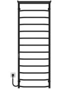 Электрический полотенцесушитель Deffi Трапеция с полкой П13 500х1400 левое подключение JD03 черный C.TP.140.50.13.E.B.L.1
