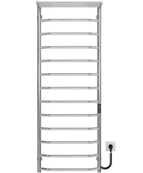 Электрический полотенцесушитель Deffi Трапеция с полкой П13 500х1400 правое подключение JD03 хром C.TP.140.50.13.E.C.R.1