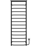 Електрична сушарка для рушників Deffi Трапеція з полицею П15 500х1500 праве підключення JD03 чорний C.TP.150.50.15.E.B.R.1
