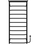 Электрический полотенцесушитель Deffi Трапеция с полкой П11 500х1200 правое подключение черный C.TP.120.50.11.E.B.R.5