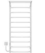 Электрический полотенцесушитель Deffi Трапеция с полкой П11 500х1200 левое подключение WD03 белый C.TP.120.50.11.E.W.L.3