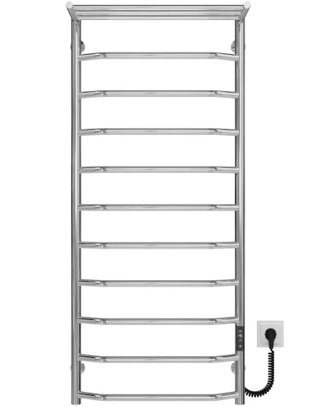 Электрический полотенцесушитель Deffi Трапеция с полкой П11 500х1200 правое подключение JD03 хром C.TP.120.50.11.E.C.R.1