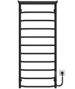 Электрический полотенцесушитель Deffi Трапеция с полкой П11 500х1200 правое подключение JD03 черный C.TP.120.50.11.E.B.R.1