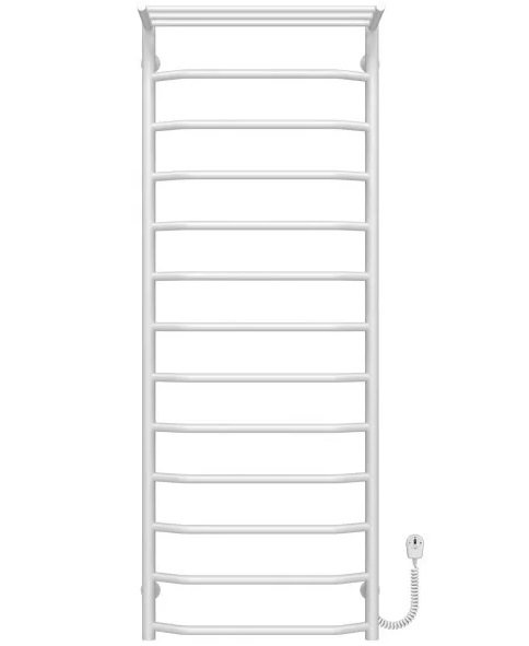 Электрический полотенцесушитель Deffi Трапеция с полкой П13 500х1400 правое подключение белый C.TP.140.50.13.E.W.R.5