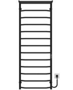 Электрический полотенцесушитель Deffi Трапеция с полкой П13 500х1400 правое подключение JD03 черный C.TP.140.50.13.E.B.R.1