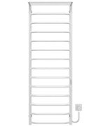 Электрический полотенцесушитель Deffi Трапеция с полкой П15 500х1500 правое подключение WD03 белый C.TP.150.50.15.E.W.R.3