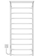 Электрический полотенцесушитель Deffi Трапеция с полкой П11 500х1200 левое подключение WD03 белый C.TP.120.50.11.E.W.L.3