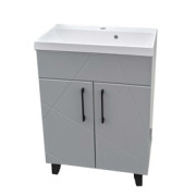 Тумба під раковину Vivia Велла Д2 60х33 см комбінується з раковиною Idea 60 МДФ/ДСП сірий попіл А0053749