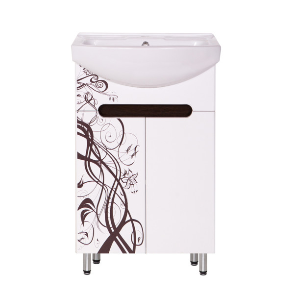 Тумба под раковину Vivia Палитра Д2 55х30,8 см комбинируется с раковинами Церсания/Изео 55 МДФ/ДСП лиана венге А0025433