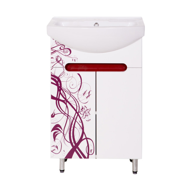 Тумба под раковину Vivia Палитра Д2 55х30,8 см комбинируется с раковинами Церсания/Изео 55 МДФ/ДСП лиана красная А0027077