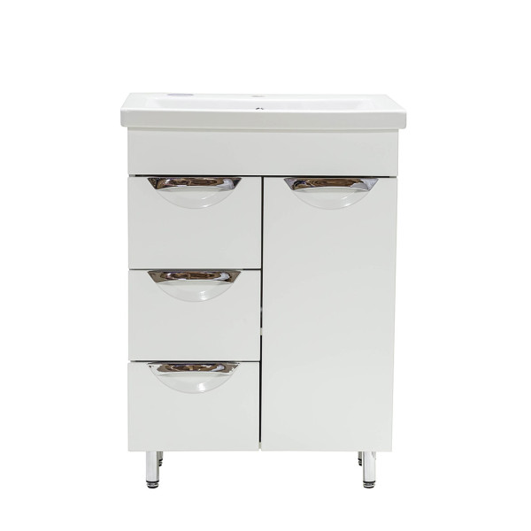 Тумба под раковину Vivia Соната Д1Ш3 60х33 см комбинируется с раковиной Комо 60 МДФ/ДСП белый А0021313