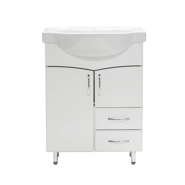 Тумба под раковину Vivia Алекса Д2Ш2 65х32 см комбинируется с раковинами Фрея/Акцент 65 МДФ/ДСП белый А0020174