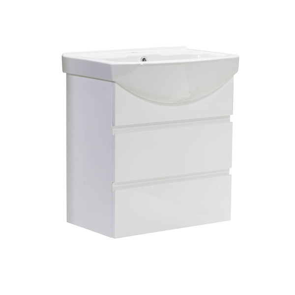 Тумба під раковину Vivia Соло Ш2 55х31 см комбінується з раковиною Церсанія 55 МДФ/ДСП білий А0050442