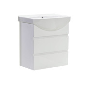 Тумба под раковину Vivia Соло Ш2 55х31 см комбинируется с раковиной Церсания 55 МДФ/ДСП белый А0050442