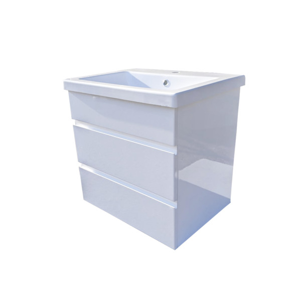Тумба под раковину Vivia Соло Ш2 60х45 см комбинируется с раковиной Комо 60/К60 МДФ/ДСП белый А0050066