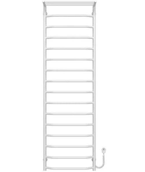 Електрична сушарка для рушників Deffi Трапеція з полицею П16 500х1700 праве підключення білий C.TP.170.50.16.E.W.R.5