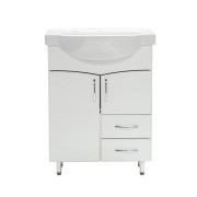 Тумба под раковину Vivia Алекса Д2Ш2 65х32 см комбинируется с раковинами Фрея/Акцент 65 МДФ/ДСП белый А0020174