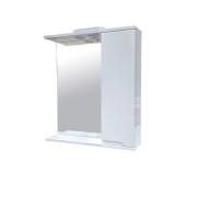 Шафка для ванної Vivia Соло 55 R з дзеркалом 55х18 см права з підсвічуванням МДФ/ДСП біла А0049065