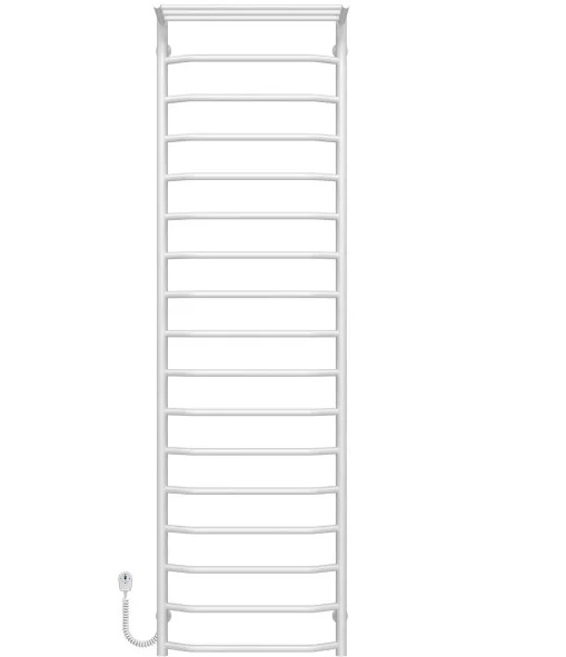 Електричний сушарка для рушників Deffi Трапеція з полицею П17 500х1800 ліве підключення білий C.TP.180.50.17.E.W.L.5