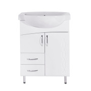 Тумба под раковину Vivia Юджин Д2Ш2 65х32 см комбинируется с раковиной Акцент 65 МДФ/ДСП белый А0020178