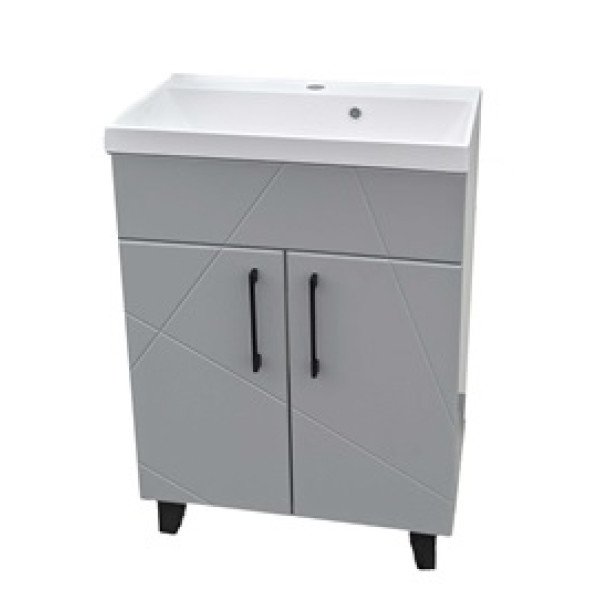 Тумба под раковину Vivia Велла Д2 50х33 см комбинируется с раковиной Idea 50 МДФ/ДСП серый пепел А0053748