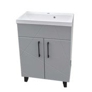 Тумба под раковину Vivia Велла Д2 50х33 см комбинируется с раковиной Idea 50 МДФ/ДСП серый пепел А0053748