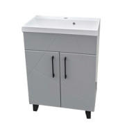 Тумба під раковину Vivia Велла Д2 60х33 см комбінується з раковиною Idea 60 МДФ/ДСП сірий попіл А0053749