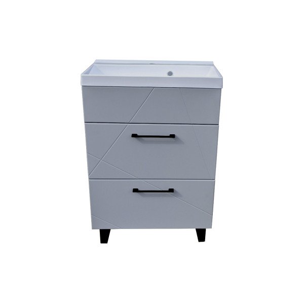 Тумба под раковину Vivia Велла Ш2 60х33 см комбинируется с раковиной Idea 60 МДФ/ДСП серый пепел А0054119