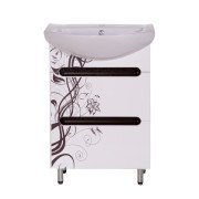 Тумба под раковину Vivia Палитра Д2 60х29 см комбинируется с раковиной Церсания 60 МДФ/ДСП лиана венге А0053384