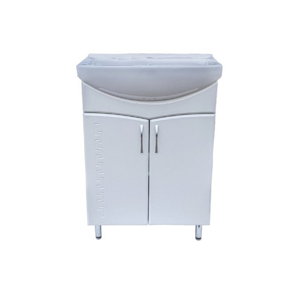 Тумба под раковину Vivia Алекса Д2 60х29 см комбинируется с раковиной Церсания 60 МДФ/ДСП белый А0053376