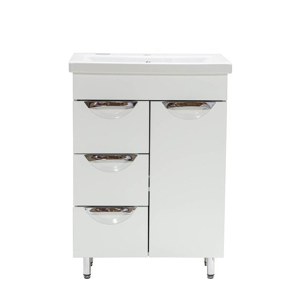 Тумба под раковину Vivia Соната Д1Ш3 60х33 см комбинируется с раковиной Комо 60 МДФ/ДСП белый А0021313