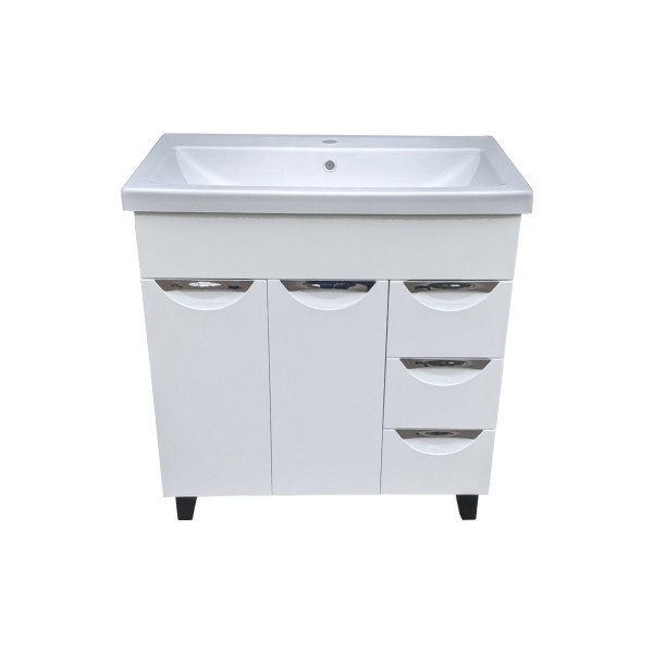 Тумба под раковину Vivia Соната Д2 80х42 см комбинируется с раковиной Комо 80/К 80 МДФ/ДСП белый А0053386